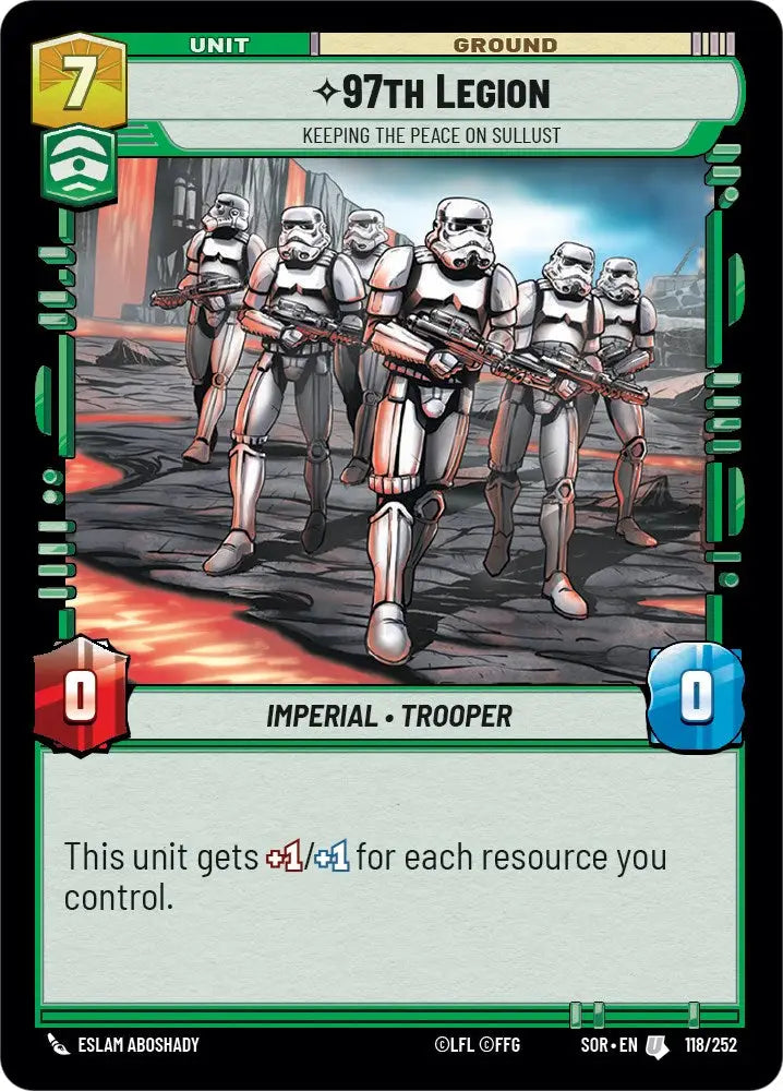 97th Legion - Keeping the Peace on Sullust (118/252) [Spark of Rebellion] - Star Wars: Unlimited Single