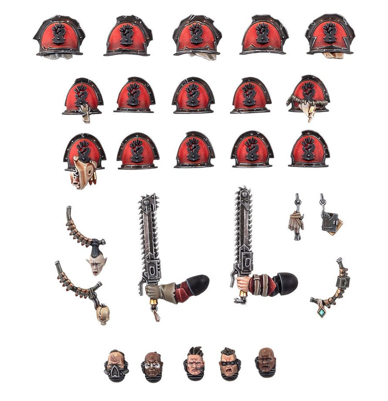 Warhammer 40k - Chaos Space Marines: Améliorations et Décalcos Red Corsairs (2026-03-21)