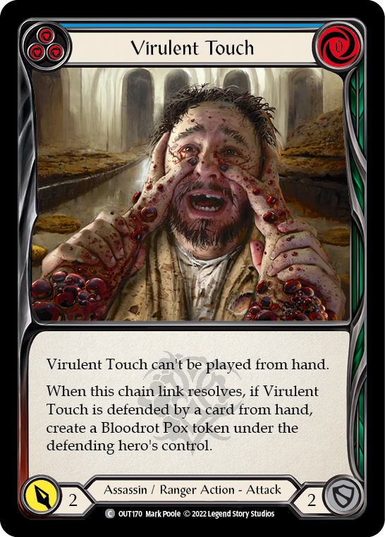 Virulent Touch (Blue) [Outsiders] Rainbow Foil