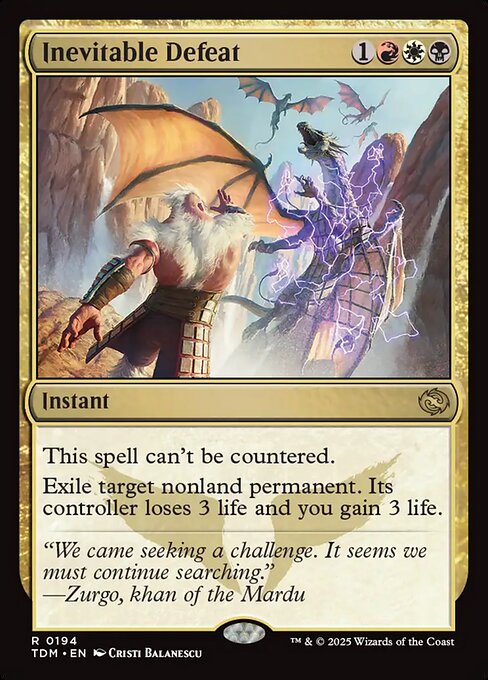 Inevitable Defeat (194) [Tarkir: Dragonstorm]