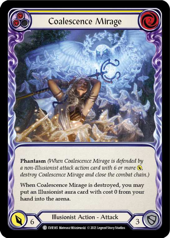 Coalescence Mirage (Yellow) [Everfest] 1st Edition Rainbow Foil
