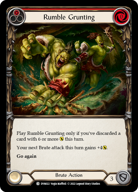Rumble Grunting (Red) [Dynasty] Rainbow Foil
