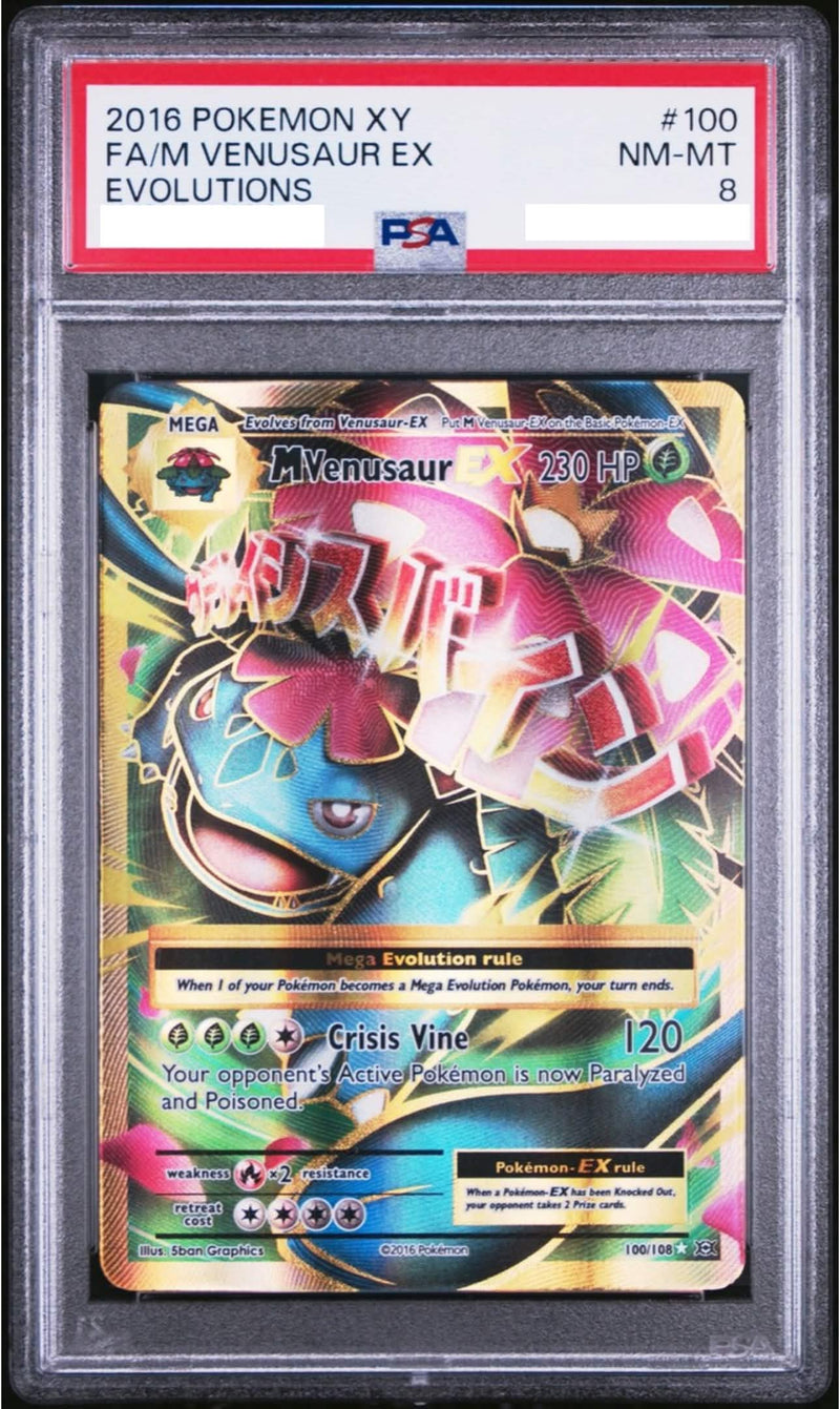 M Venusaur EX (100/108) [XY: Evolutions] (PSA 8 Graded Slab)