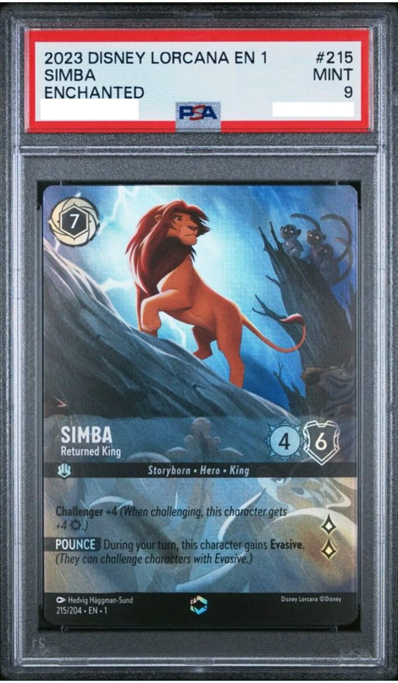 Simba - Returned King (Enchanted) (215/204) [The First Chapter] ( PSA 9 Graded Slab )
