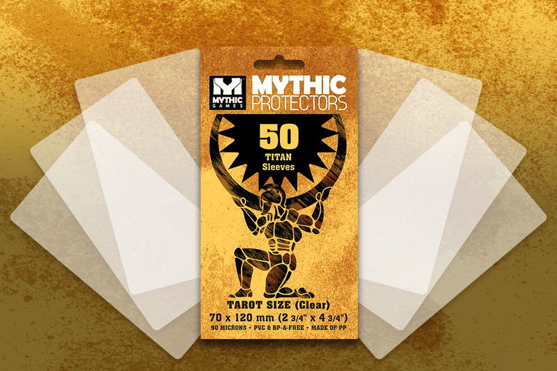 Mythic Protectors: Titan Sleeves Clear 70mm x 120mm (50ct)