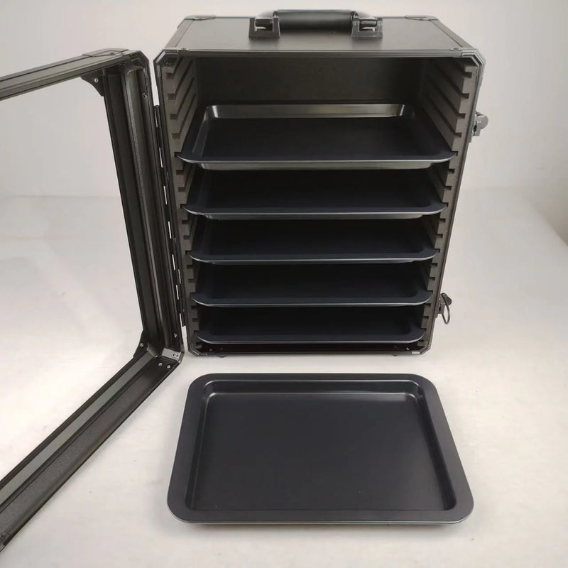 Evoretro Aluminum Miniatures Display & Carry Case with 5 Metal Trays