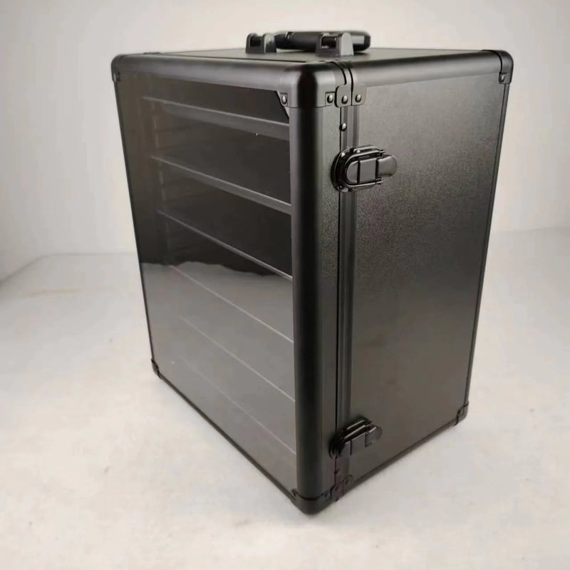 Evoretro Aluminum Miniatures Display & Carry Case with 5 Metal Trays