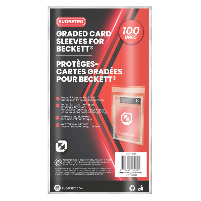 Evoretro Graded Card Sleeves for Beckett and Bumper 100ct