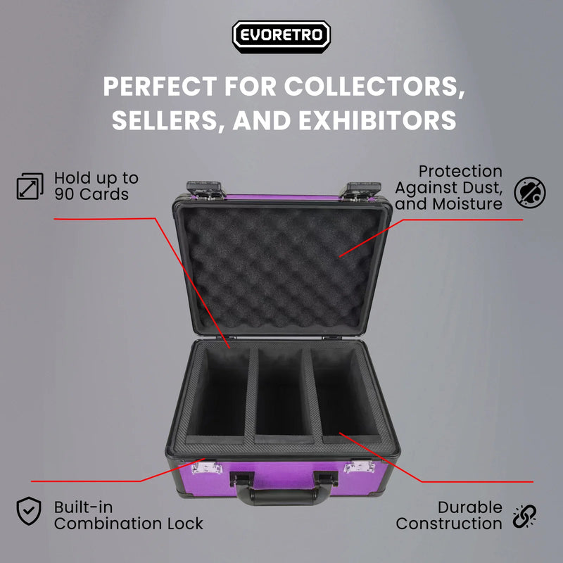 Evoretro x Show de Cartes - Valise Aluminium Violette avec Combinaison