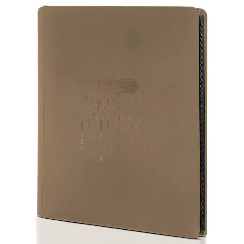 Evoretro Classeur 9 Pochettes à Fermeture Éclair Brun