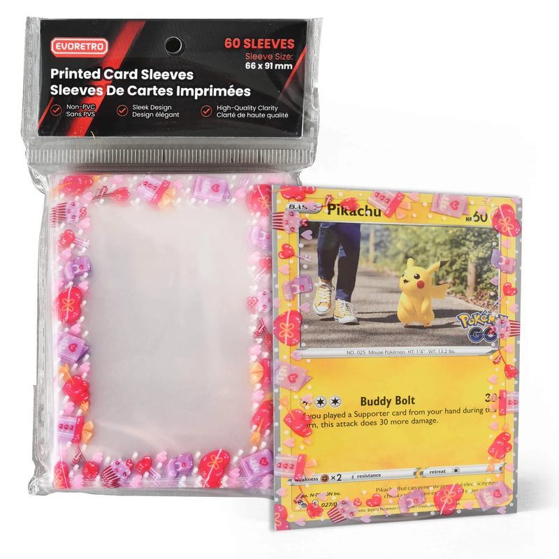 Evoretro Printed Card Sleeves 66x91mm - Valentine 60ct