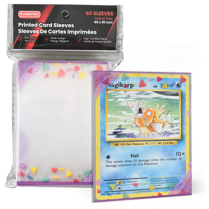 Evoretro Printed Card Sleeves 66x91mm - Confetti 60ct