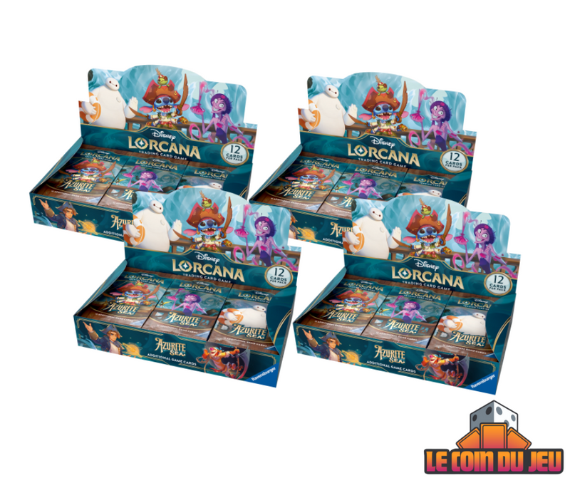 Disney Lorcana Azurite Sea Booster Box Case of 4 (EN)