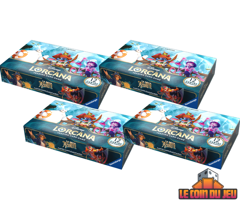 Disney Lorcana La Mer Azurite Boîte de Booster Ensemble de 4 (FR)