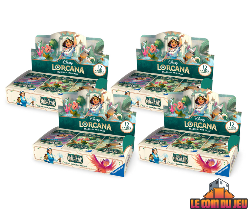 Disney Lorcana L'île d'Archazia Boîte de Boosters Ensemble de 4 (FR)