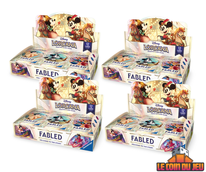 Disney Lorcana Set 9 Fabled Booster Box Case of 4 Le Coin du Jeu CA Disney Lorcana Set 9 Fabled Booster Box Case of 4 Le Coin du Jeu CA