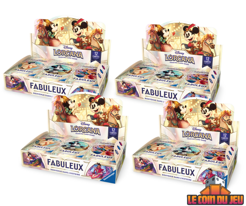 Disney Lorcana Série 9 Fabuleux Boîte de Boosters Ensemble de 4 (FR)
