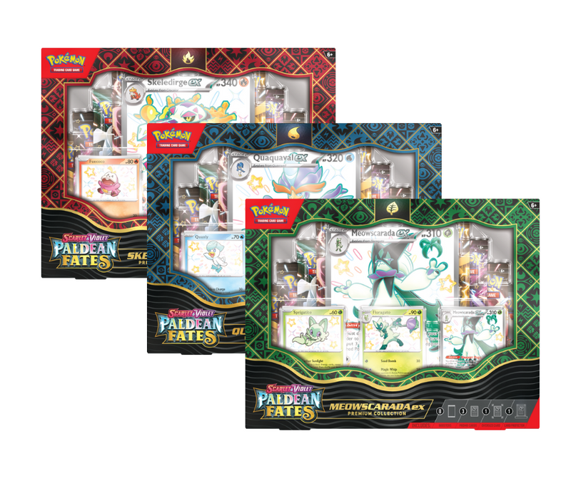 POKEMON SV4.5 PALDEAN FATES EX PREMIUM COLLECTION SET OF 3