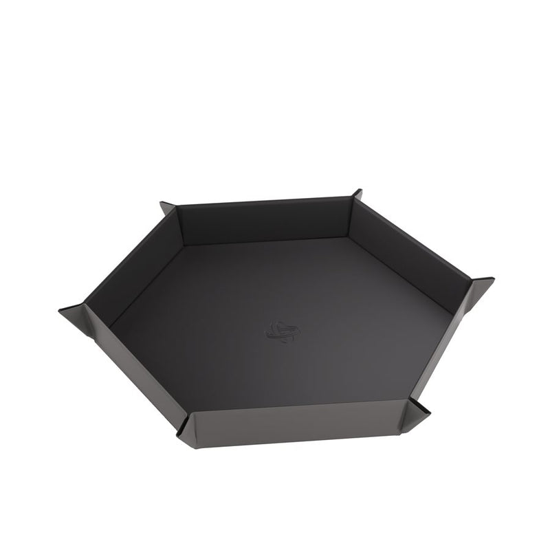 GG Magnetic Dice Tray XL: Hexagonal: Black / Gray