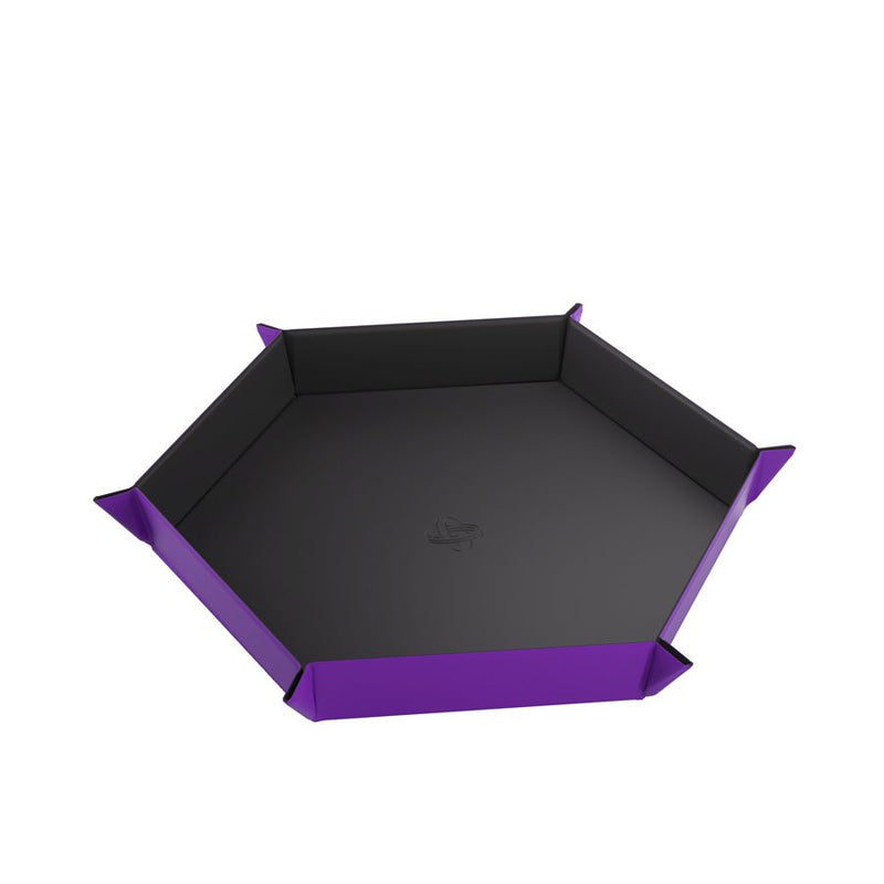 GG Magnetic Dice Tray XL: Hexagonal: Black / Purple