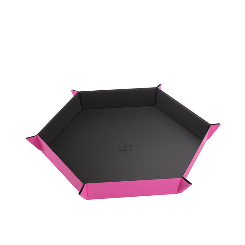 GG Plateau à dés magnétique XL : Hexagonal : Noir / Rose