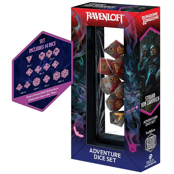 DND Adventure Dice Darklord: Strahd Von Zarovich 7-Die Set