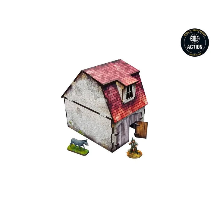 Bolt Action: Pre-painted WWII Normandy Coach House With Chicken Coop (Preorder)