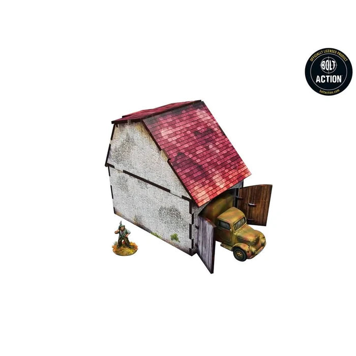 Bolt Action: Pre-painted WWII Normandy Coach House With Chicken Coop (Preorder)