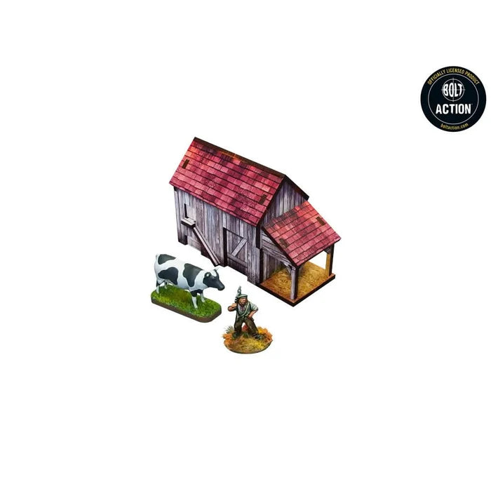 Bolt Action: Pre-painted WWII Normandy Coach House With Chicken Coop (Preorder)