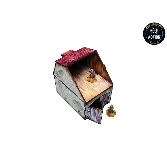 Bolt Action: Pre-painted WWII Normandy Coach House With Chicken Coop (Preorder)
