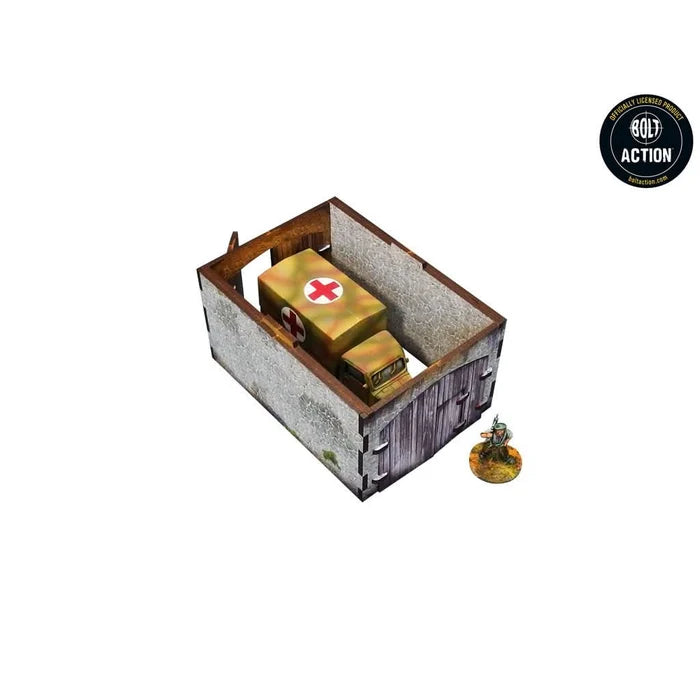 Bolt Action: Pre-painted WWII Normandy Coach House With Chicken Coop (Preorder)