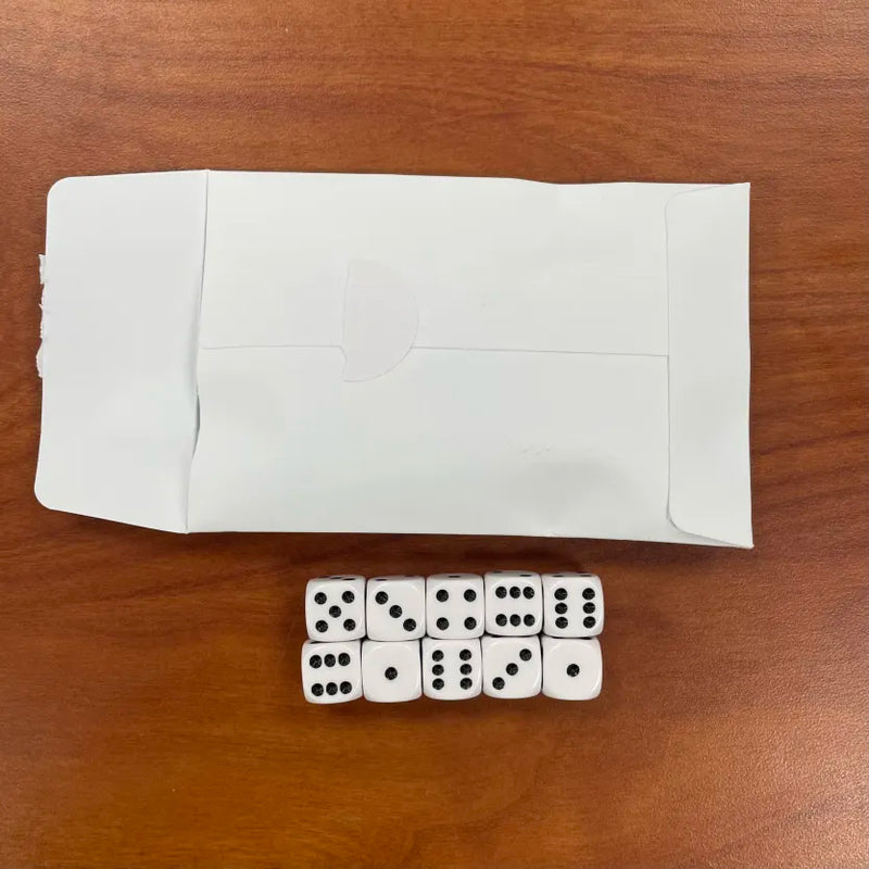 Warhammer 10 x 12mm White Dice