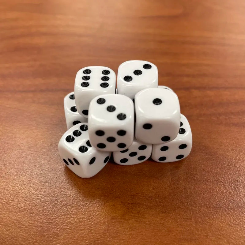 Warhammer 10 x 12mm White Dice