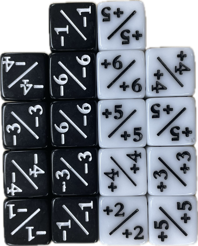 MTG Minus Plus Counter Dice (Set of 18)