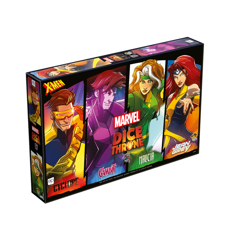Marvel Dice Throne - Cyclops vs Gambit vs Rogue vs Jean Grey (FR)