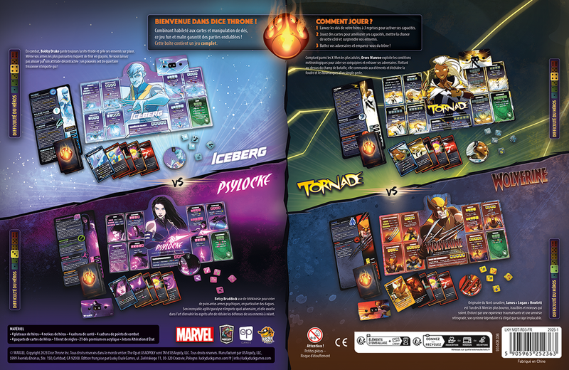 Marvel Dice Throne - Ice Man vs Psylocke vs Storm vs Wolverine (FR)