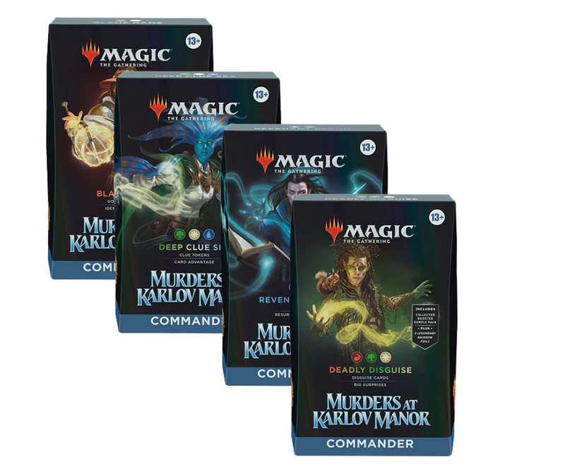 MTG Murders at Karlov Manor Commander Deck Set of 4 Le Coin du Jeu CA MTG Murders at Karlov Manor Commander Deck Set of 4 Le Coin du Jeu CA