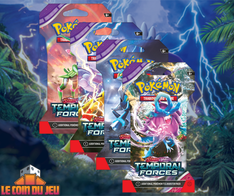 Pokemon SV5 Temporal Forces Booster Pack à manches SET OF 4