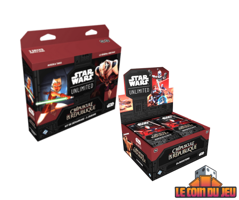 Star Wars : Unlimited : Crépuscule de la République Booster Display + Starter Deux Joueurs (FR)