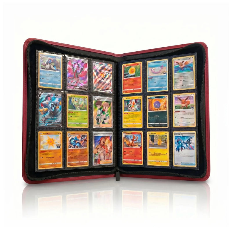 Evoretro 9-Pocket Zip-Up Binder Red