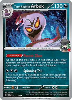 Team Rocket's Arbok - 113/182 [SV10: Destined Rivals]