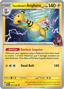 Team Rocket's Ampharos (074/182) [SV10: Destined Rivals]