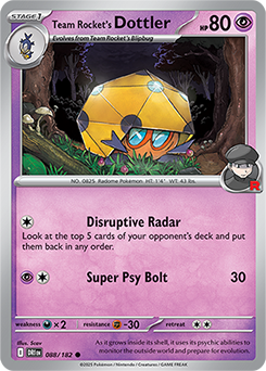 Team Rocket's Dottler (088/182) [SV10: Destined Rivals]