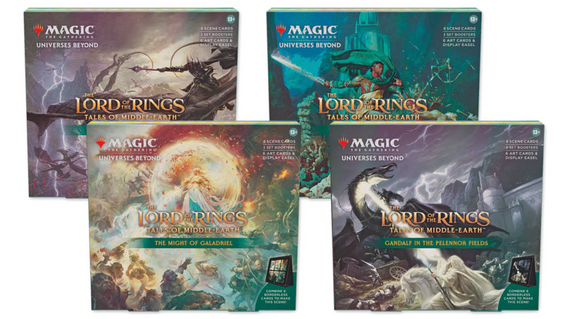 MTG LORD OF THE RINGS HOLIDAY SCENE BOX SET OF 4