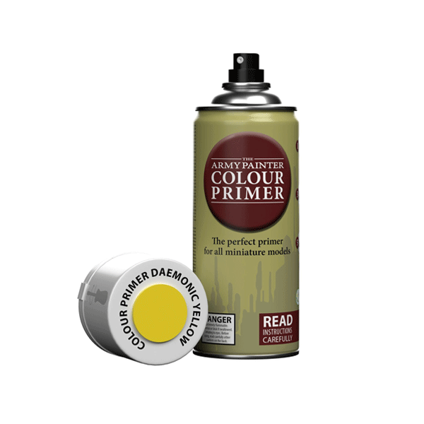 Army Painter : Apprêt couleur : Jaune démoniaque (400 ml) (Ne peut être expédié)