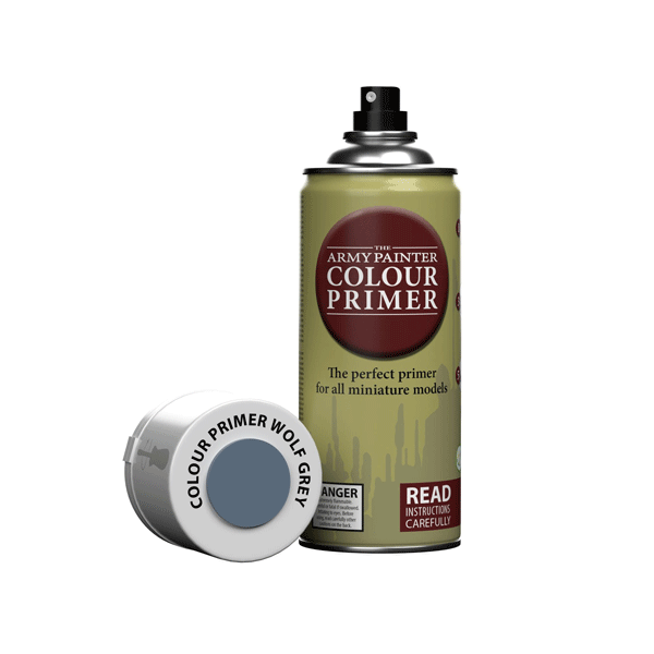 Army Painter : Apprêt couleur : Gris loup (400 ml) (Ne peut être expédié)