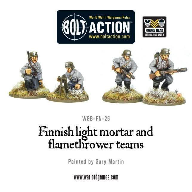 Bolt Action : Équipes Finlandaises De Mortier Léger Et De Lance-Flammes (Précommande)
