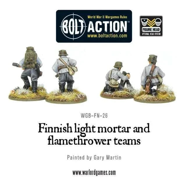 Bolt Action : Équipes Finlandaises De Mortier Léger Et De Lance-Flammes (Précommande)