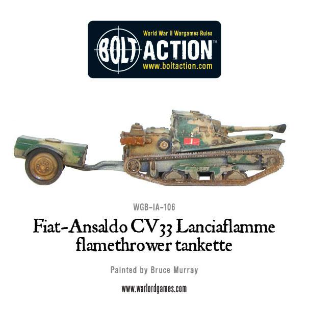 Bolt Action: Fiat-Ansaldo CV33 Lanciaflamme Flamethrower Tankette
