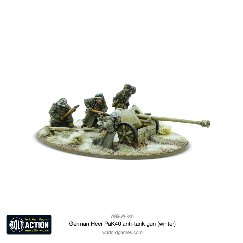 Bolt Action:  German Heer 75mm Pak 40 Anti-Tank Gun (Winter)